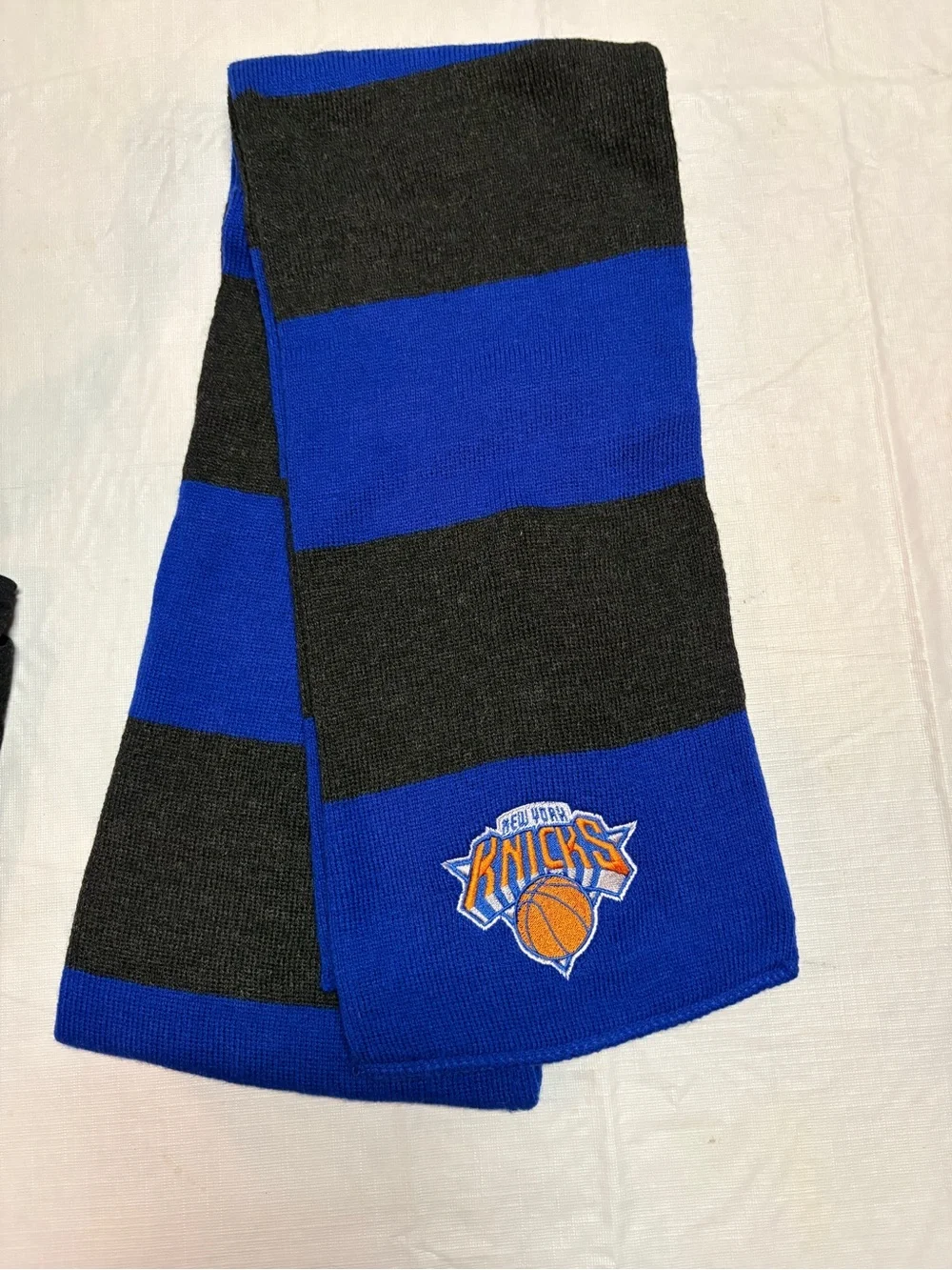 New York Knicks Blue & Black Stripe Scarf